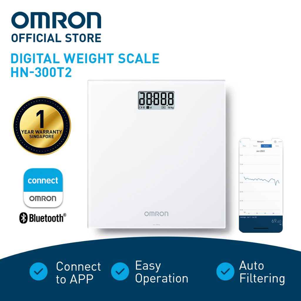 OMRON Digital Weight Scale HN300T2 [1 year warranty] Shopee Singapore