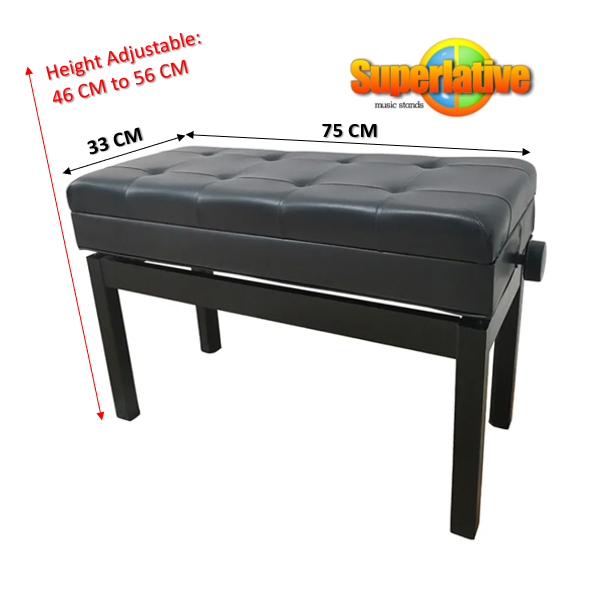 SPL Double Piano Bench Keyboard Music Stool Dual Seater Height ...