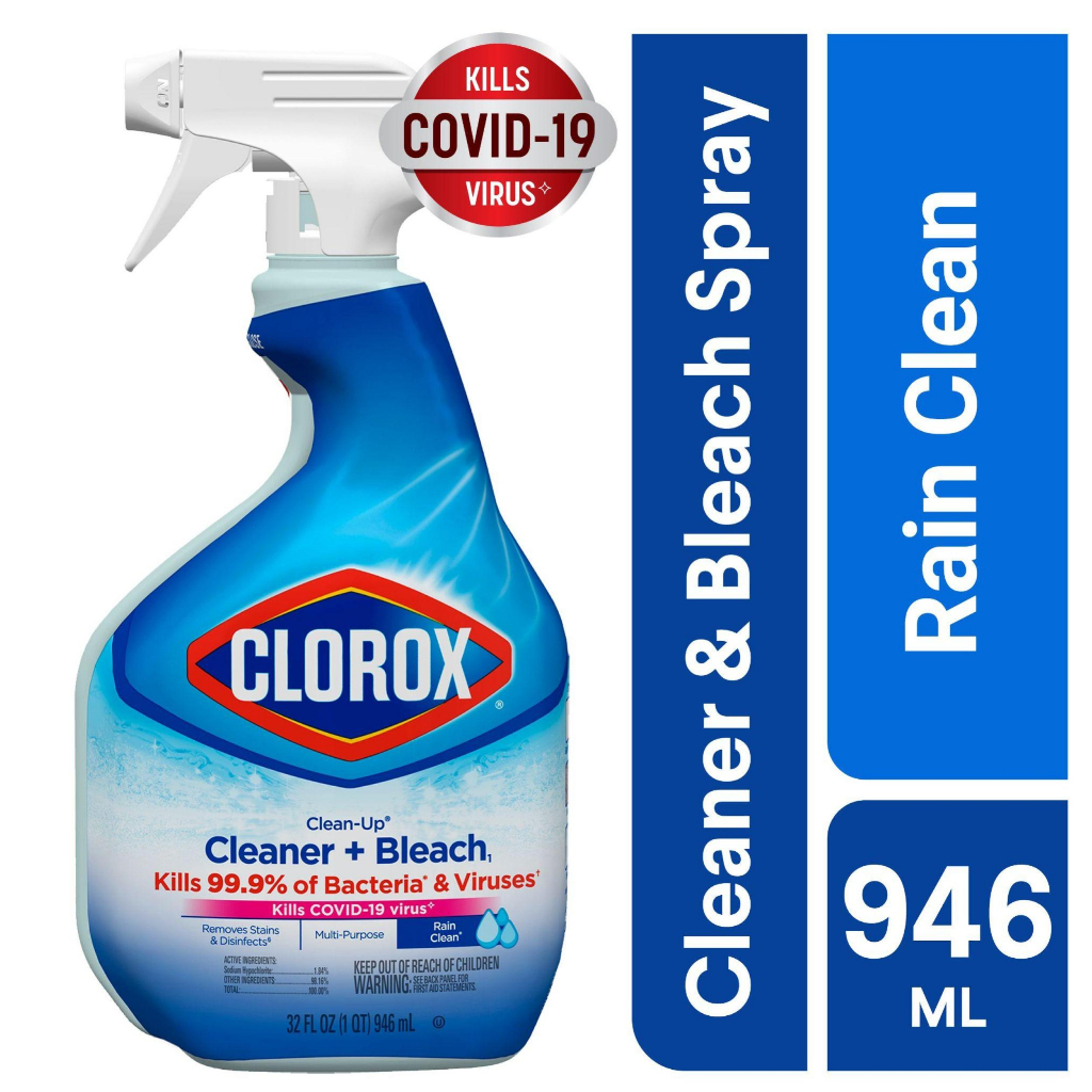 Clorox CleanUp Disinfectant Spray With Bleach Rain Clean 946ML