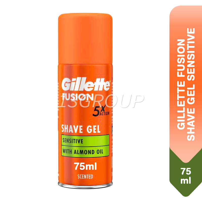 Gillette Fusion Shaving Shave Gel Sensitive Skin With Almond Oil