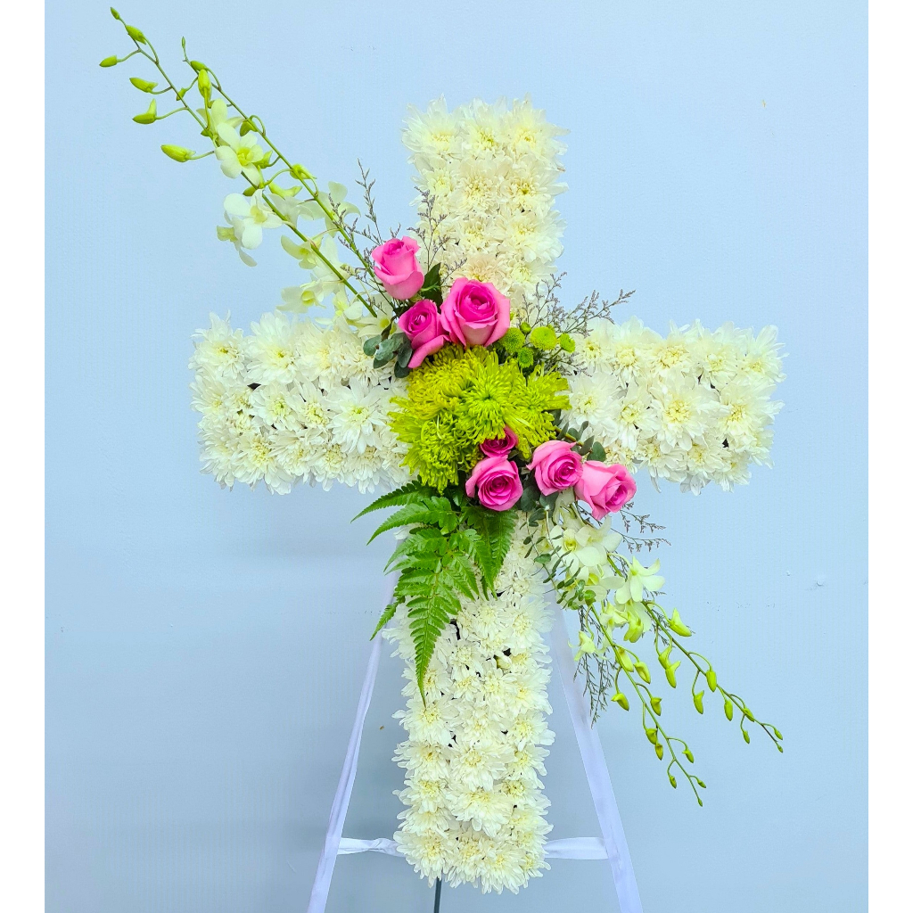 FREE DELIVERY Faith And Kindness Condolences Flower Stand Flower