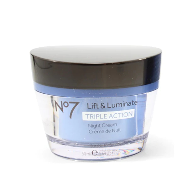 No7 Lift Luminate Triple Action Night Cream Overnight Moisturiser ...