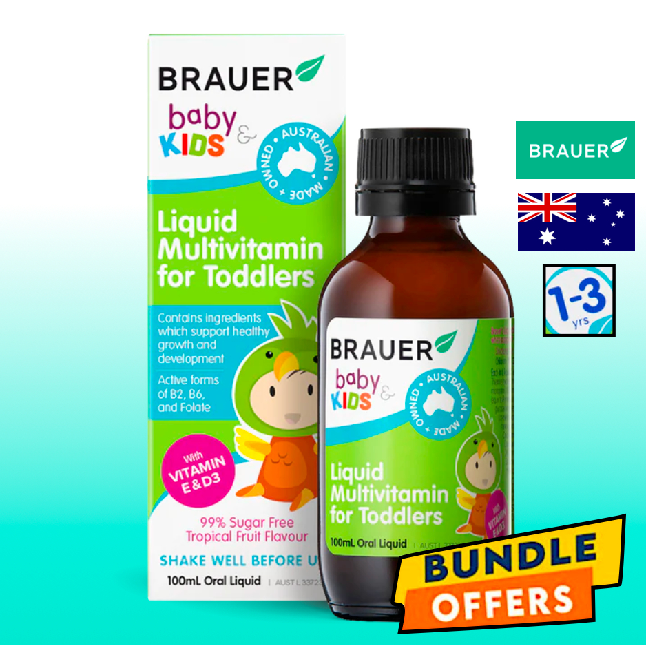 BRAUER Baby & Kids Liquid Multivitamin for Toddlers 100ml Shopee Singapore
