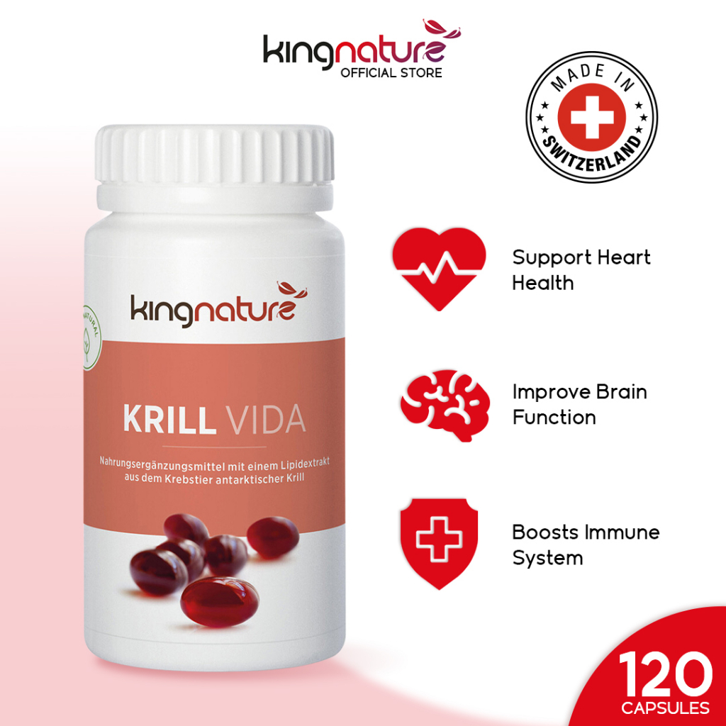 Kingnature Krill Vida EPA / DHA / Omega 3 Antarctic Krill Oil for