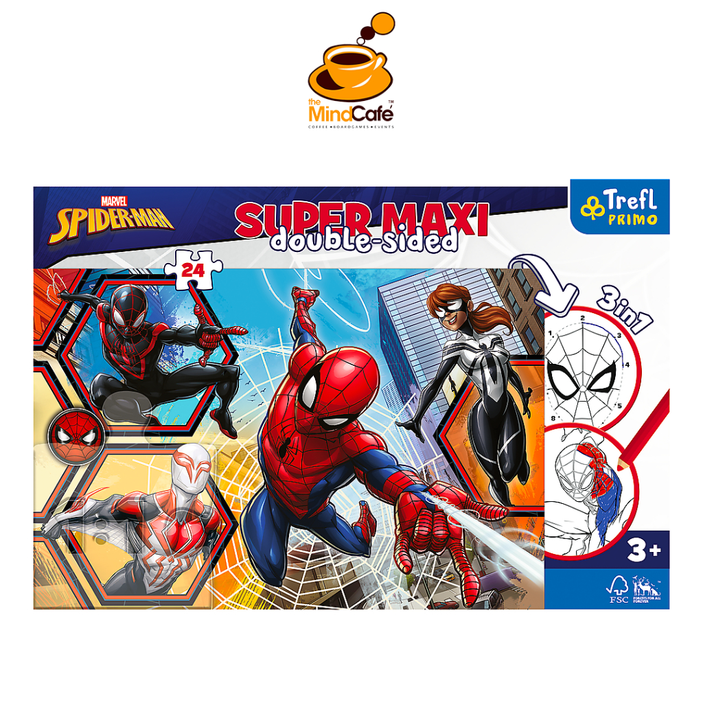 Trefl 24 Super Maxi Double Sided Jigsaw Puzzle: Spiderman Goes Into ...