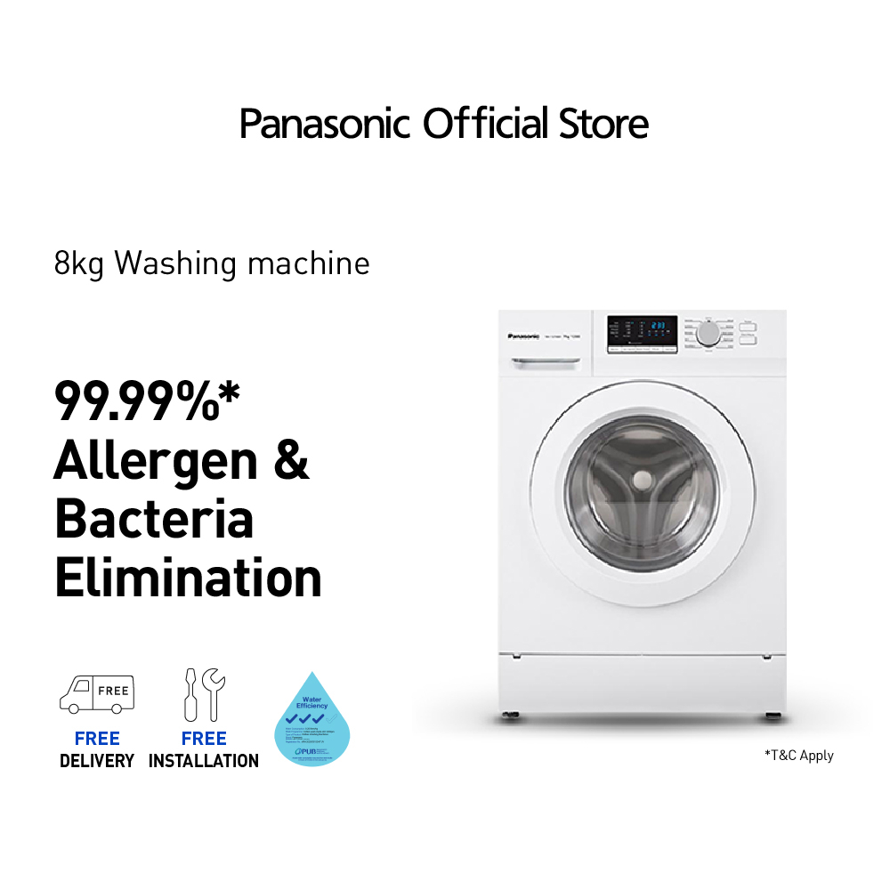 Panasonic NA128XB1WSG 8kg Washer Washing Machine with Hygiene 60°C/90