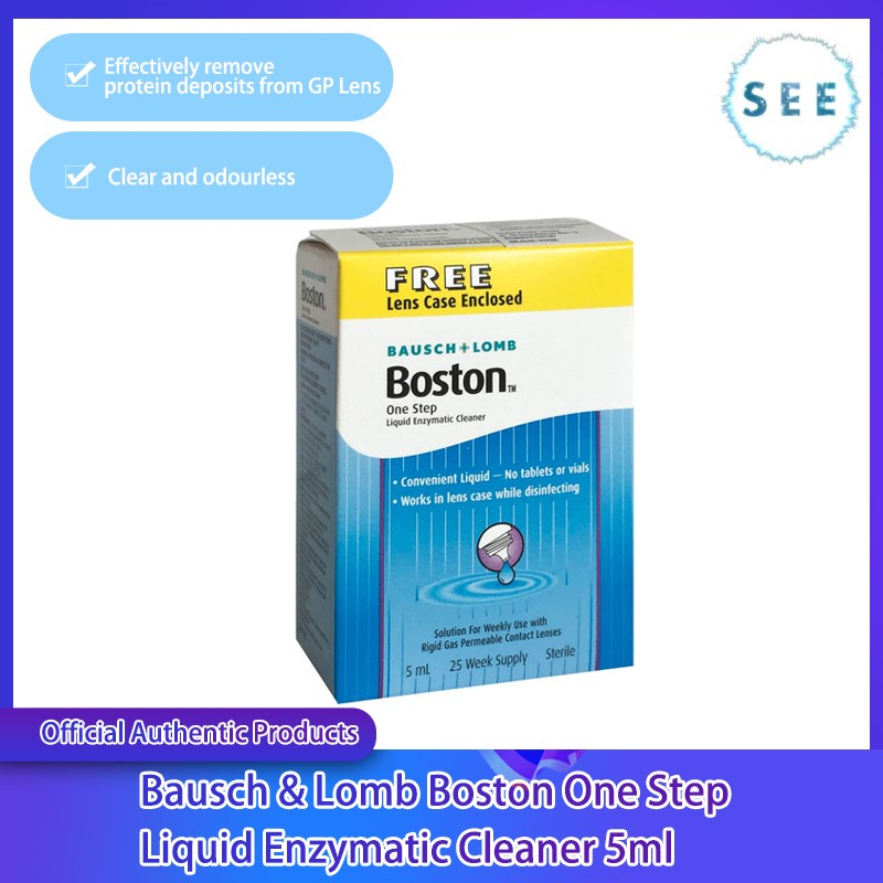 Boston One Step Liquid Enzymatic Cleaner (5ml) protein remover lens