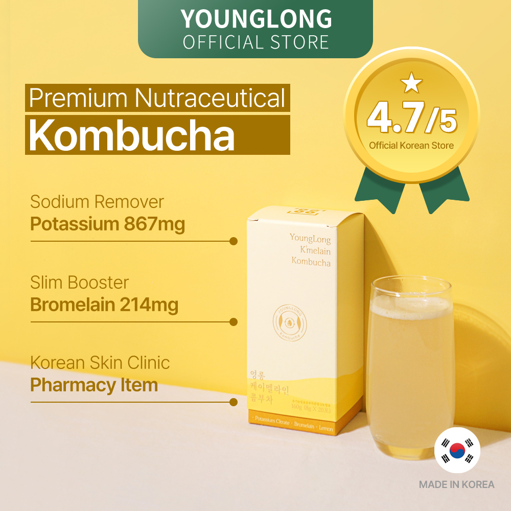 [BUY3 FREE1] YOUNGLONG Premium Korean Potassium Kombucha (Lemon) with