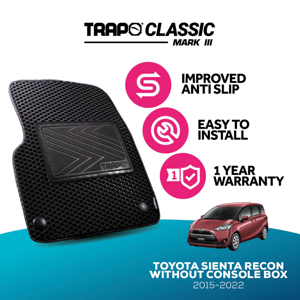 Trapo Classic Car Mat Toyota Sienta Without Console Box (20152022
