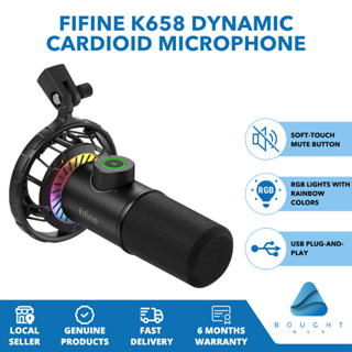 FIFINE K658 USB Dynamic Cardioid Microphone with A Live Monitoring, Ga