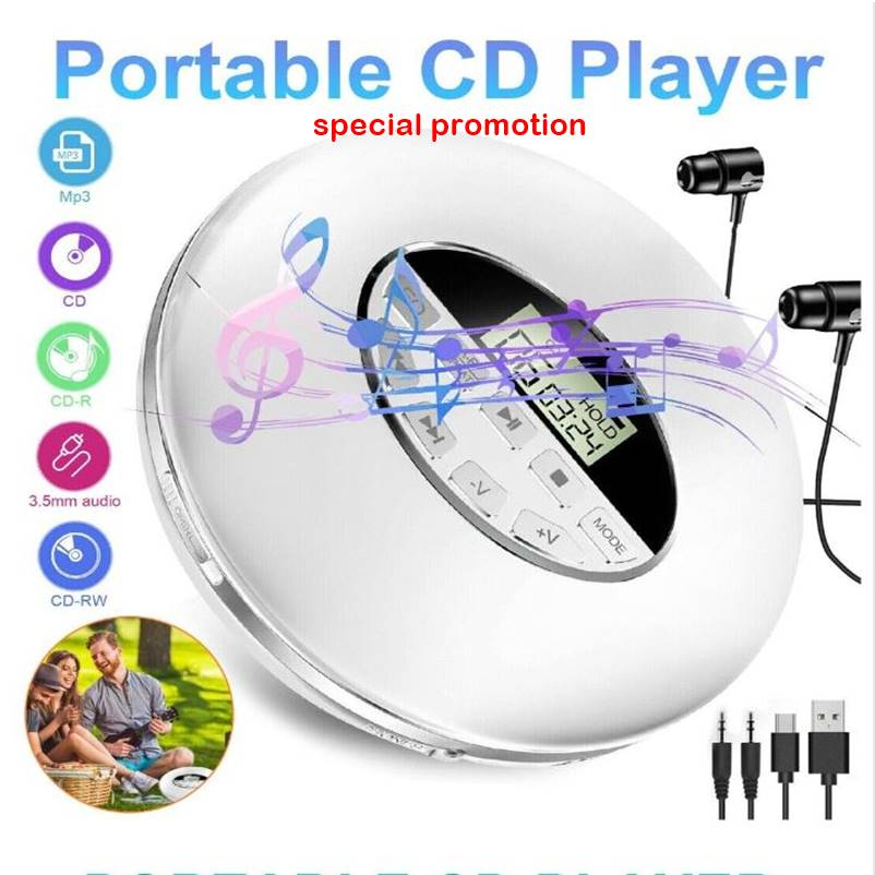 💖READY STOCK💖Bluetooth CD Player Portable CD Music Player Small Compact Discman  CD Player
