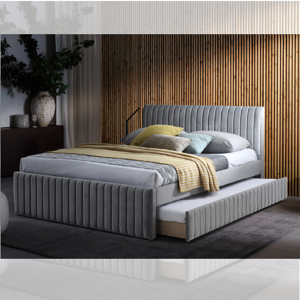 Luxe Grace Trundle Bed Frame Queen + Single King + Single Pull