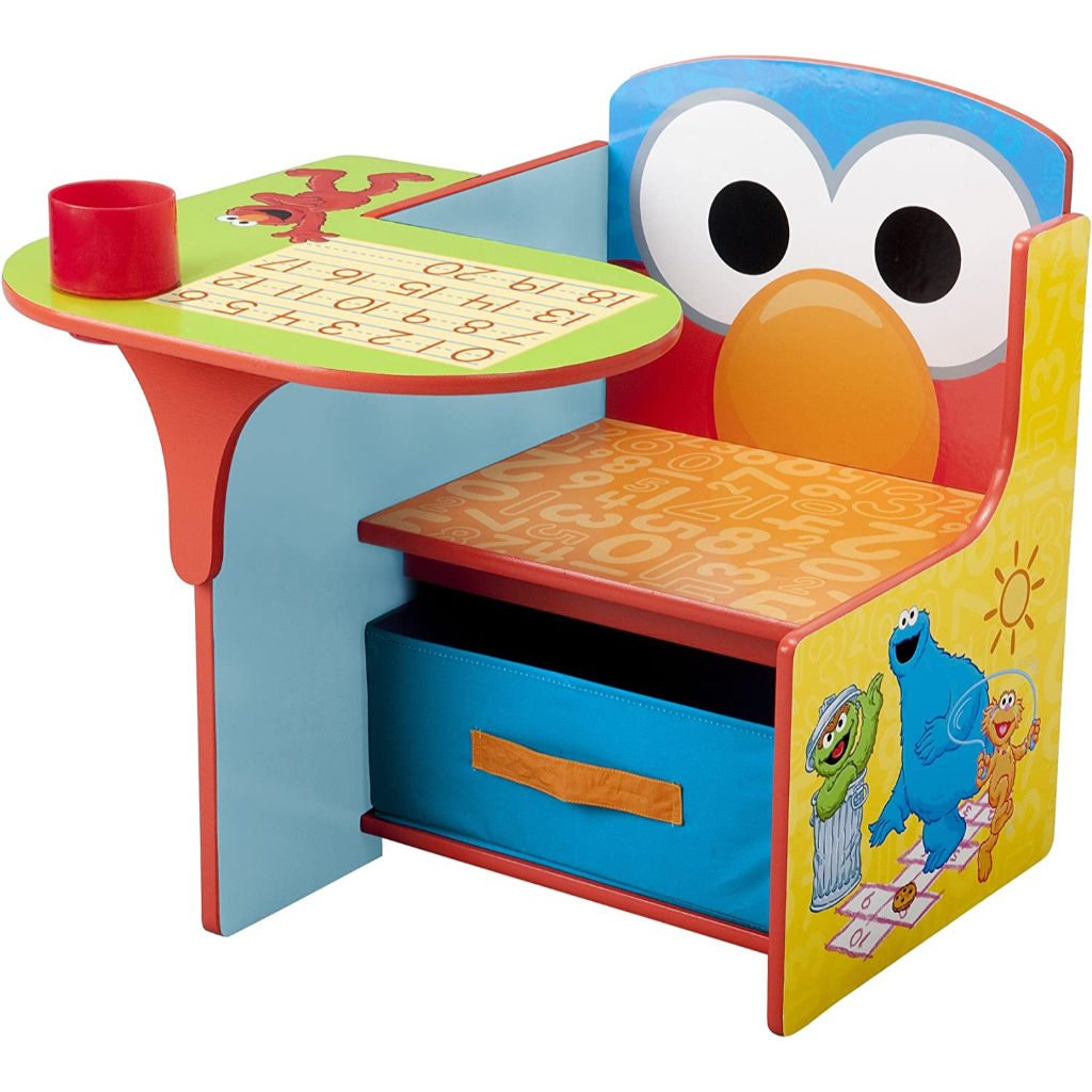 Delta Children Chair Desk With Storage Bin Sesame Street | Shopee Singapore
