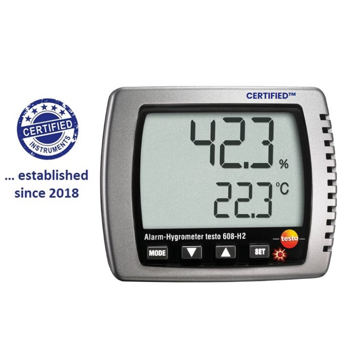 Testo 608H2 Alarm Thermal Hygrometer with accredited calibration