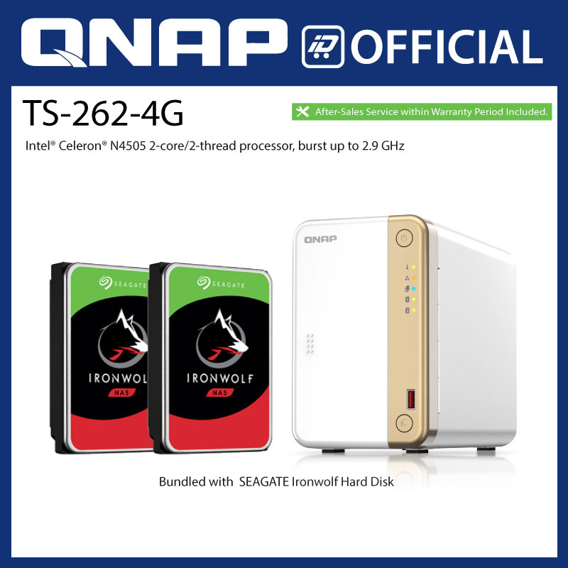 QNAP TS-262-4G NAS 2ベイ（未開封品）