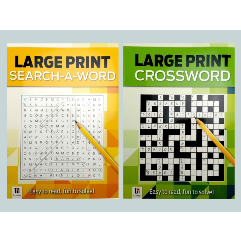 (SG Stock) Hinkler : Large Print Word Search and Crossword | Shopee ...
