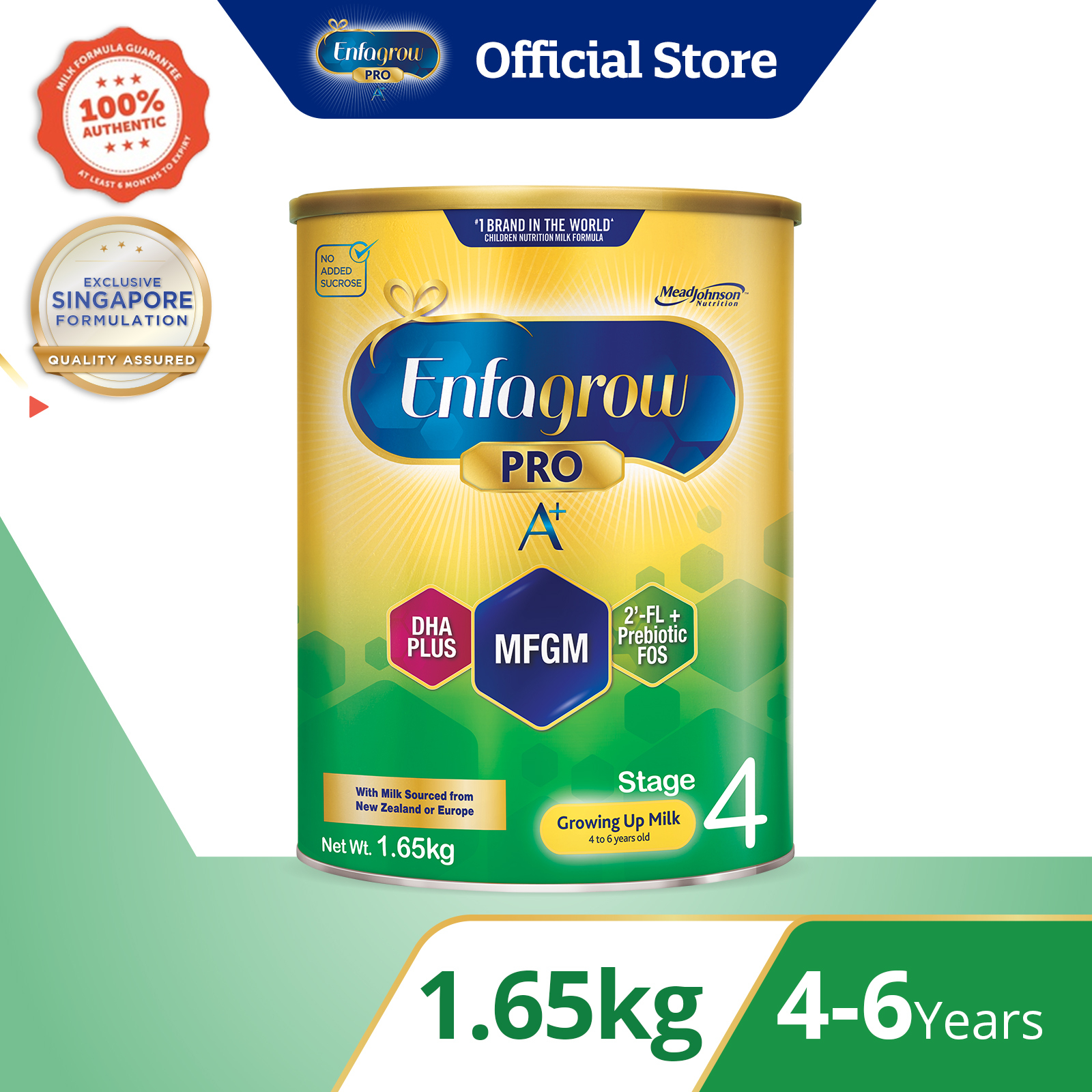 Enfagrow Pro A+ Stage 4 Milk Powder Formula (46Y) 1.65kg Shopee