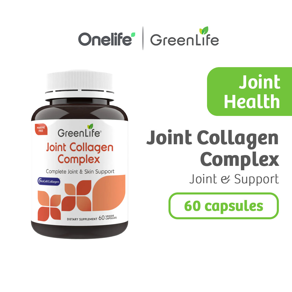GreenLife Joint Collagen Complex 60 Veggie Capsules for Active Joints and Younger-Looking Skin