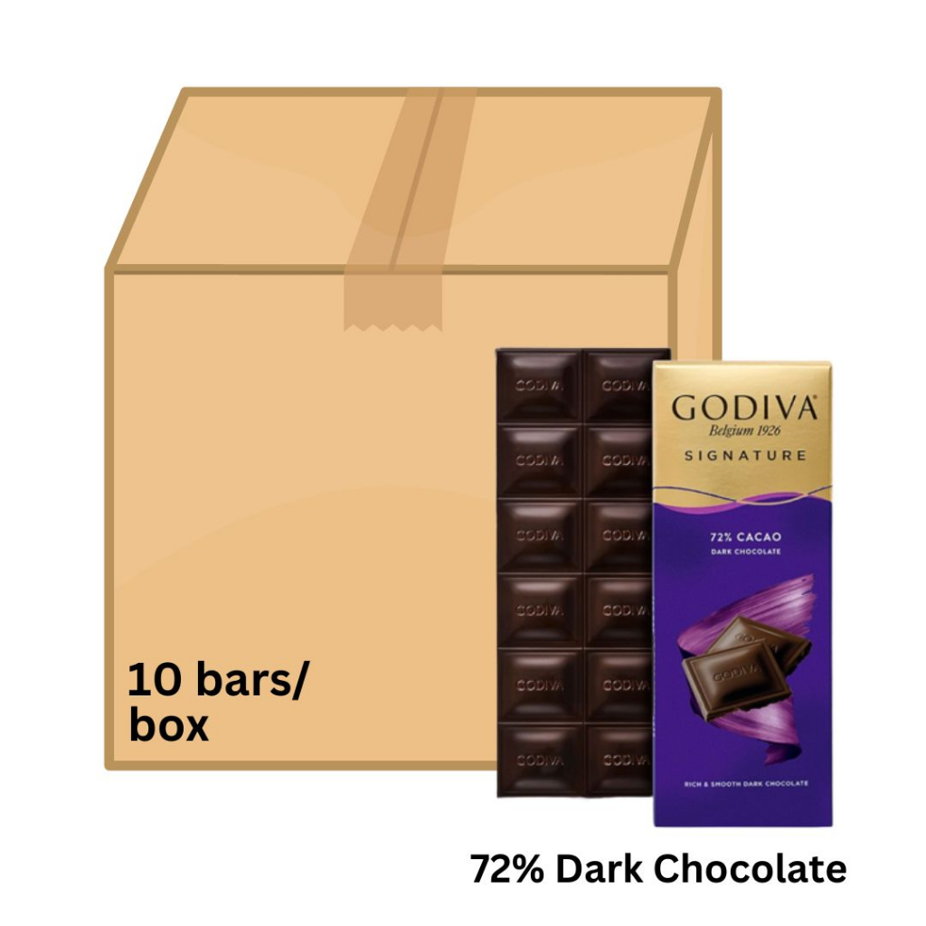 (Carton) CHOCO Godiva Signature Dark Chocolate Bar 90g Assorted Flavors