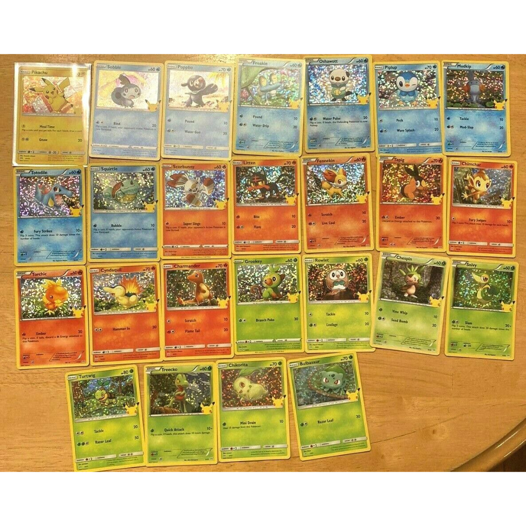 COMPLETE SET 2021 McDonalds Pokemon 25th Anniversary Cards HOLO - 25 cards  | Shopee Singapore