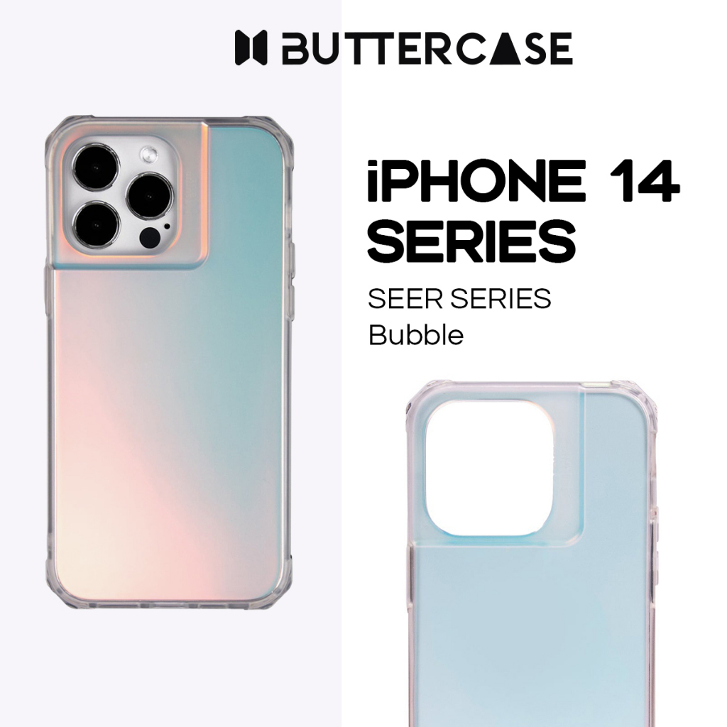 BUTTERCASE SEER Clear Iridescent Rainbow Protective Phone Case for