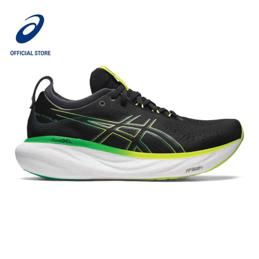 ASICS Men GEL-NIMBUS 25 Running Shoes in Black/Lime Zest | Shopee Singapore