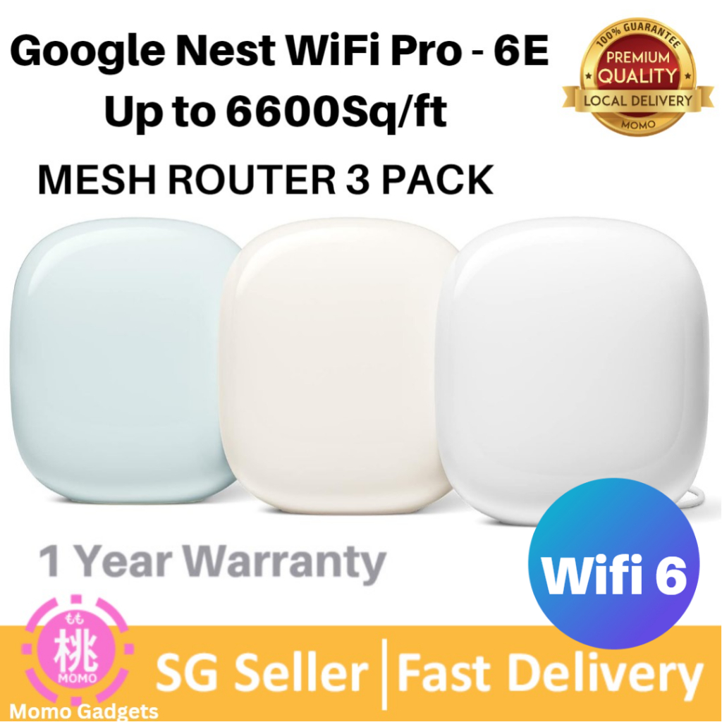 Google Nest Pro - AX5400 WiFi 6e Dual-Band Google Mesh Whole Home