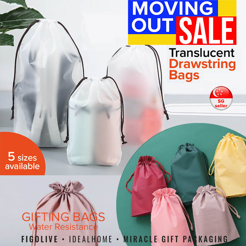 [SG Seller] EVA Translucent/Colorful Drawstring Pouch / PVC Drawstring