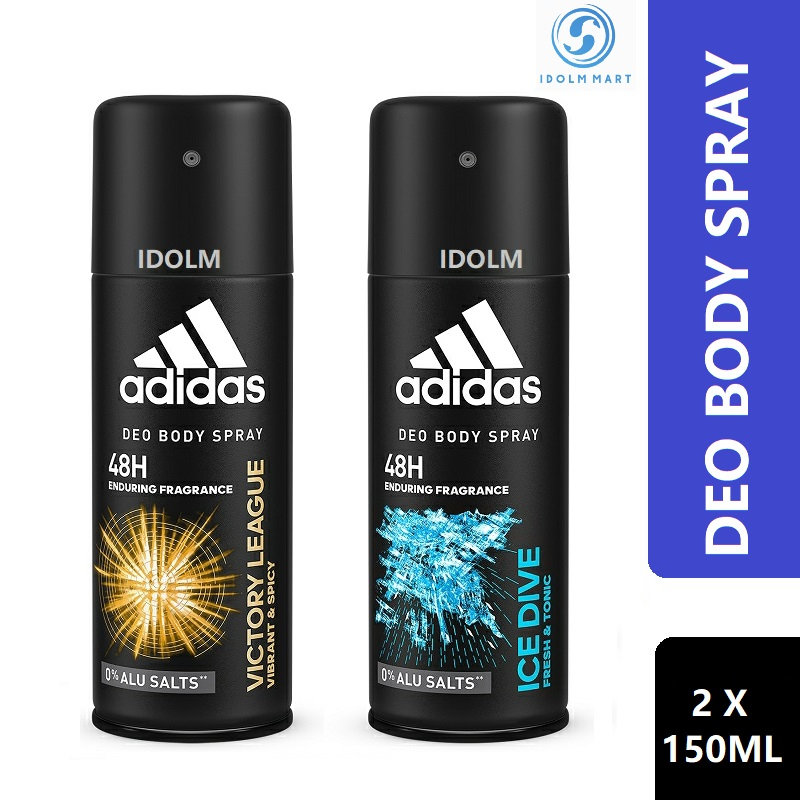 [Bundle of 2 Bottles ] Adidas deo body spray Ice Dive / victory league