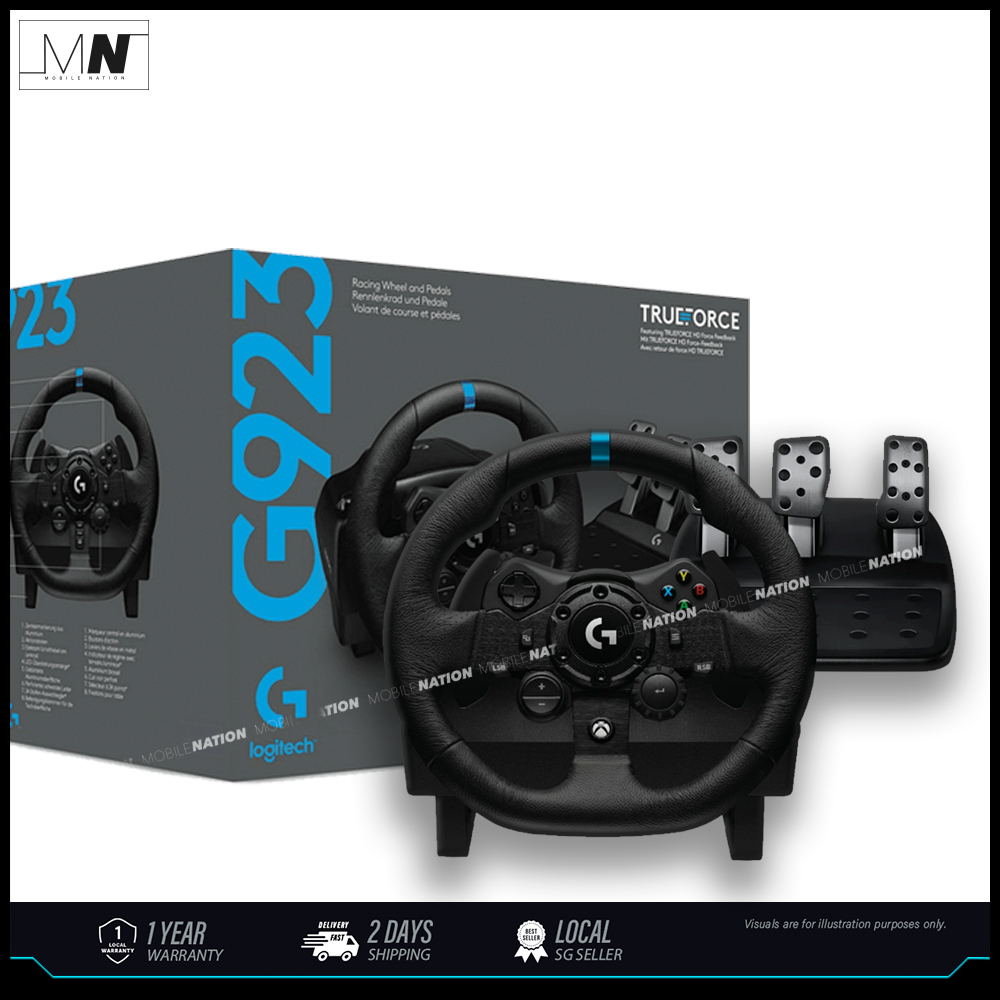 Logitech G923 Trueforce Sim Racing Wheel + Shifter Bundle (PlayStation