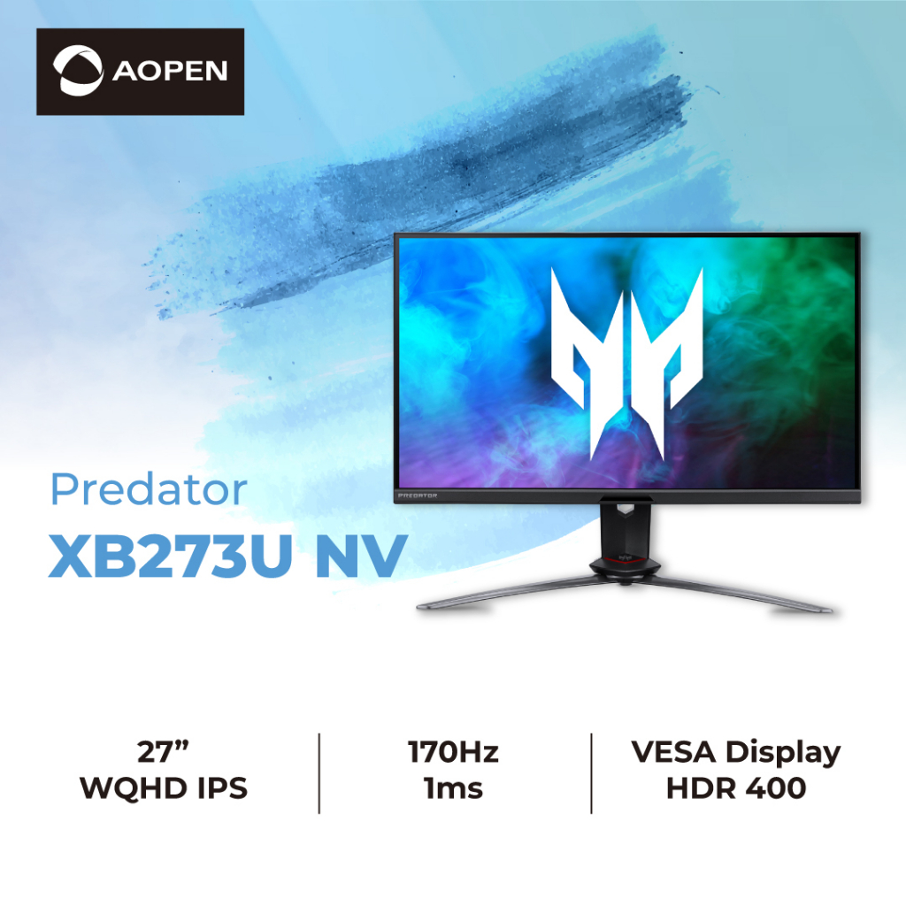 acer Predator 27 WQHD 2560 x 1440 IPS Gaming Monitor | NVIDIA G-SYNC |  360Hz | Up to 0.4ms | DisplayHDR600 | DCI-P3 | Delta E<2 | TUV/Eyesafe 