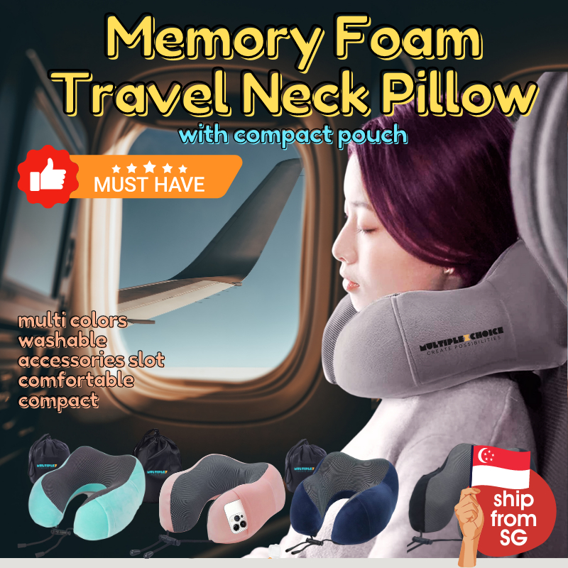 Fold up travel outlet pillow