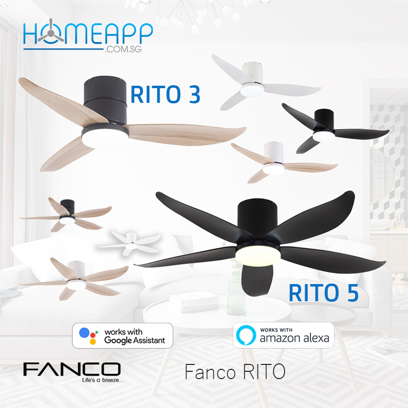 [INSTALLATION PACKAGE] Fanco Rito 3 Rito 5 Blades SMART WIFI Ceiling