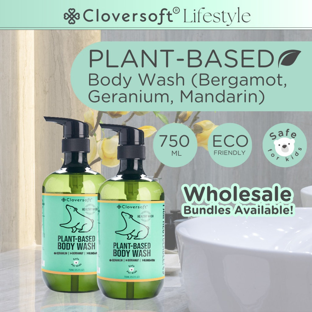 [Cloversoft Official] PlantBased Body Wash Safe for Kids [750ml