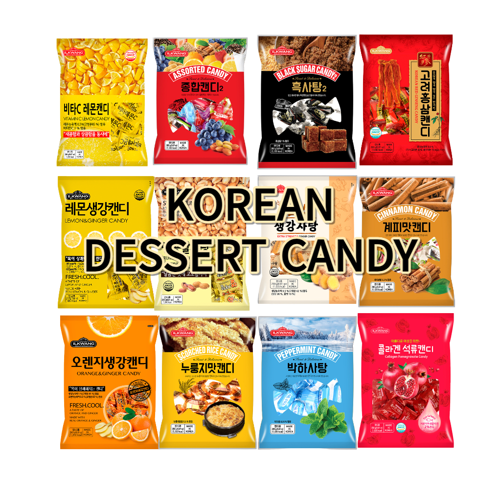 [ILKWANG] Korean Dessert Candy 250280g / Lemon Ginger, Crunch Peanuts