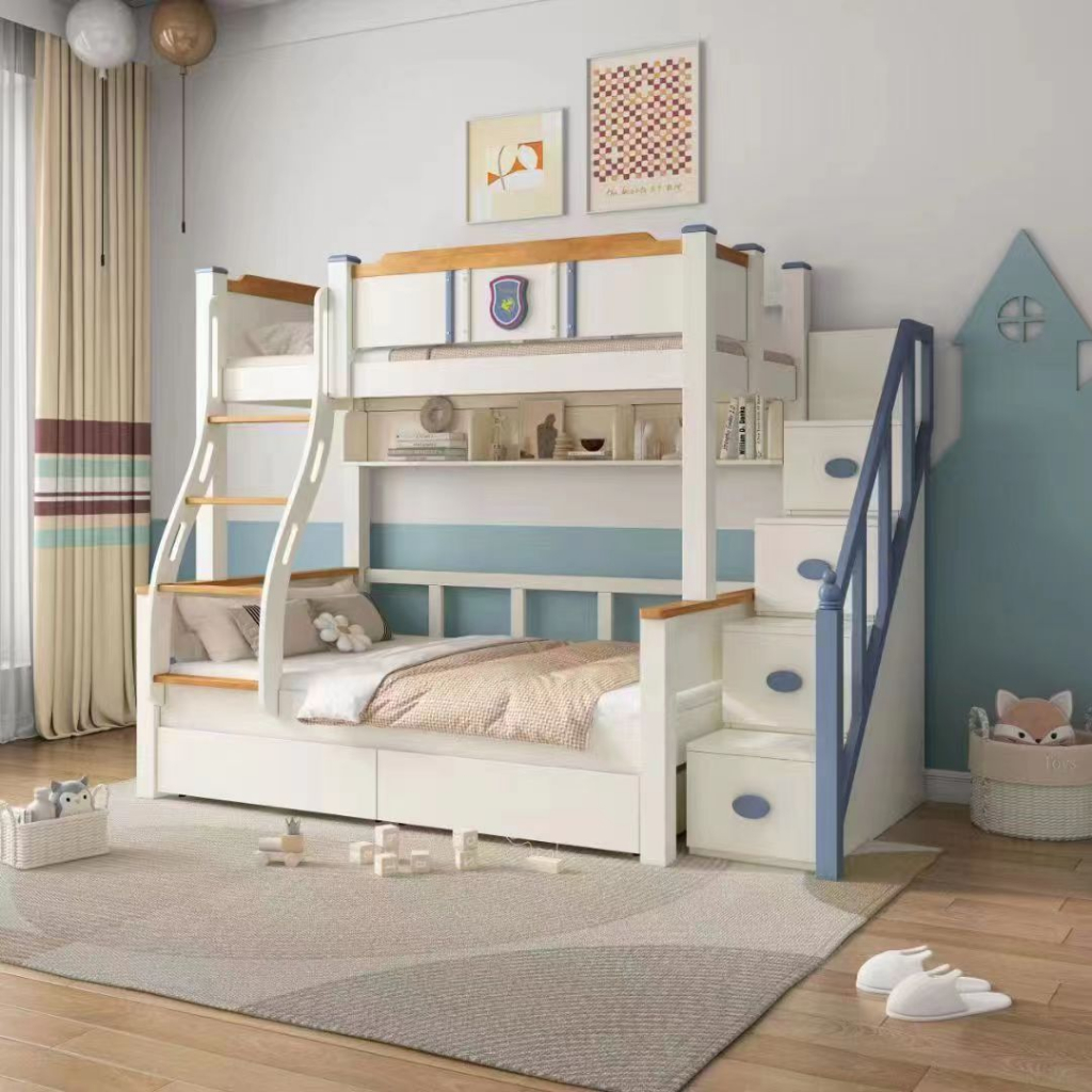 (Free Installation) Dreamy Children's Bunk bed/bed frame/staircase ...