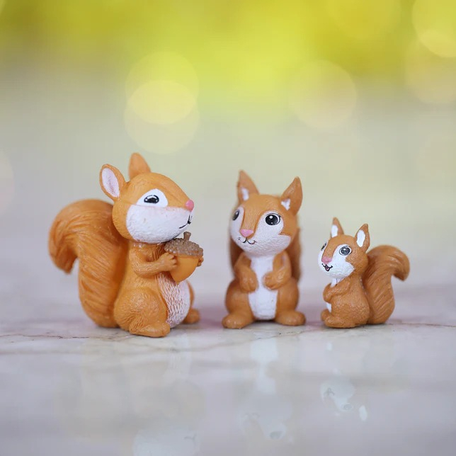 polyresin Cute animals miniature/Squirrel set/bear/Kitties/PuppiesHome ...