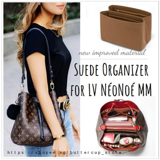 Suedette Basic Style Leather Handbag Organizer for Louis Vuitton NeoNoe
