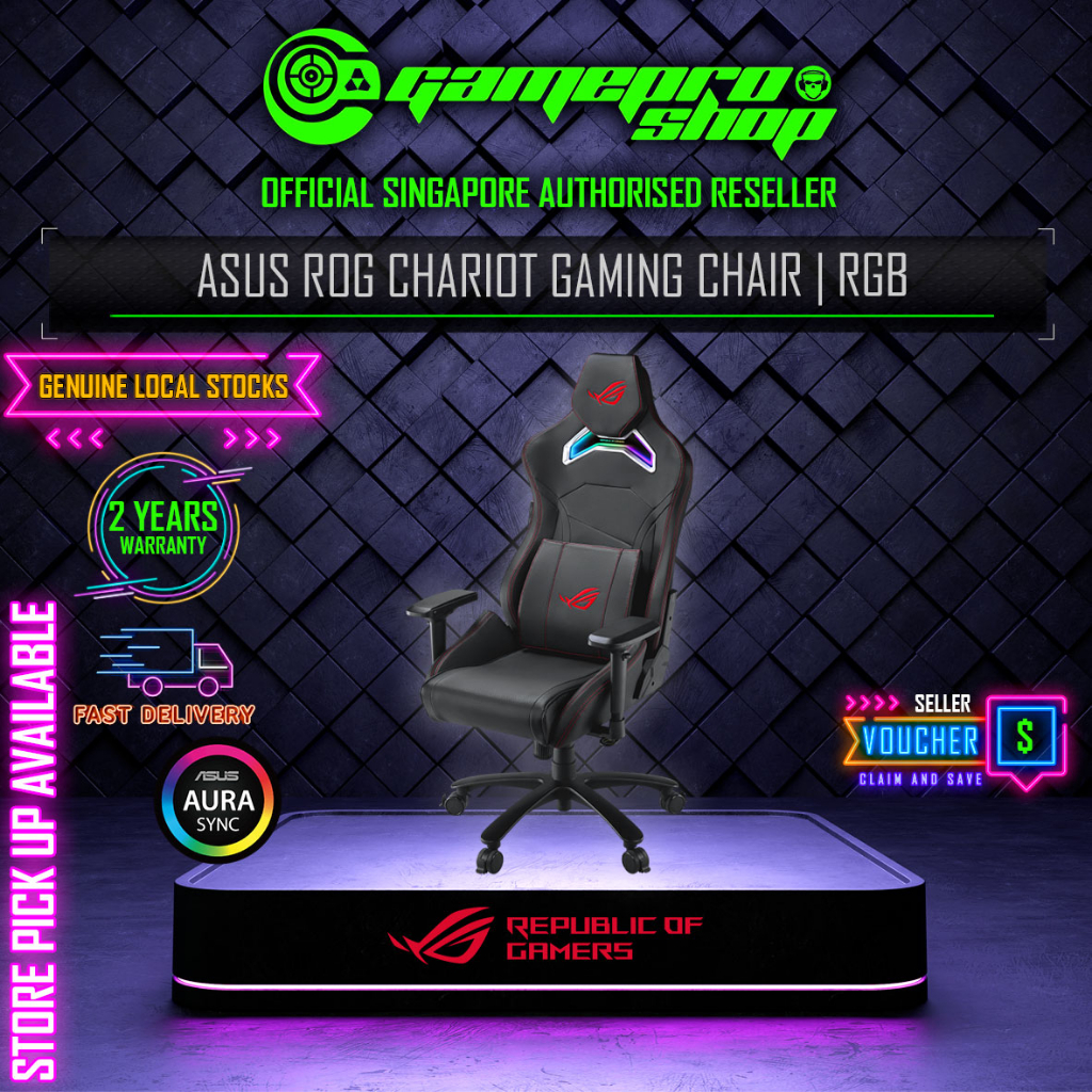 ASUS SL300C ROG Chariot Gaming Chair RGB 2Y Shopee Singapore