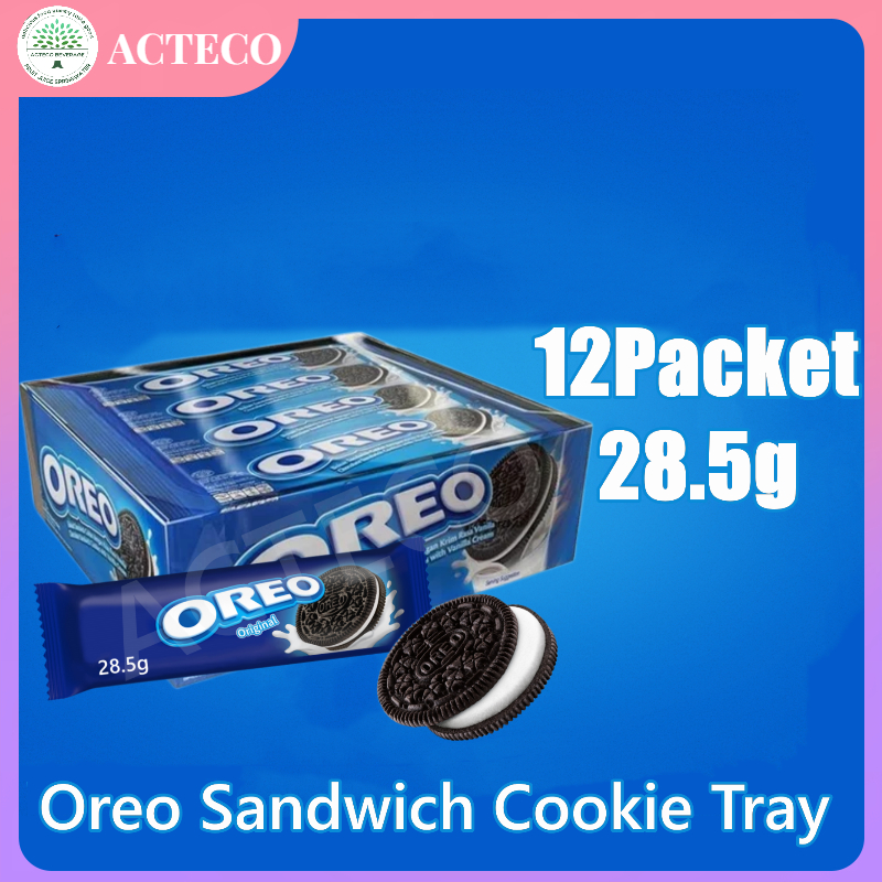 Oreo Sandwich Cookie Tray 12x28.5g Cookies Bisuits Snacks Oreo Original ...