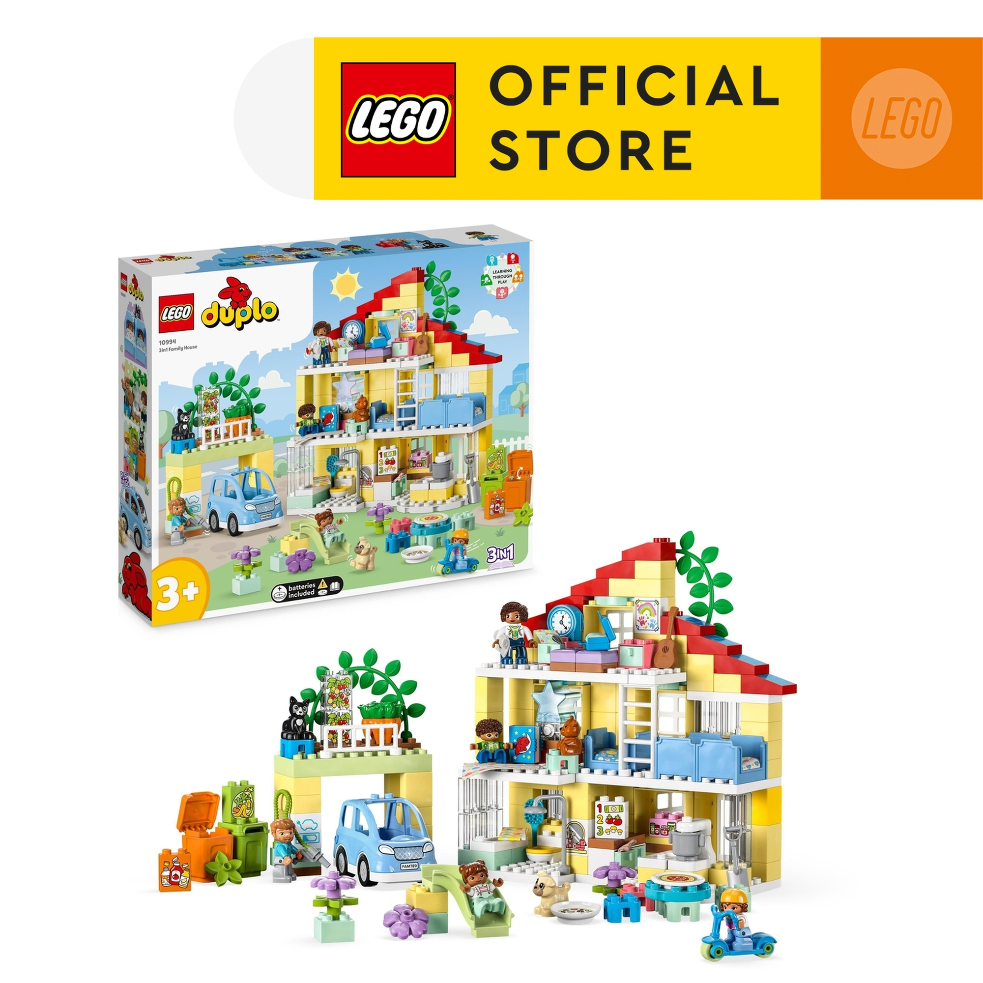 LEGO DUPLO Town 10994 3in1 Family House Building Set Toys (218 Pieces)