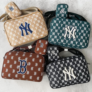 MLB DIA Monogram Jacquard New York Yankees Mini Cross Bag Crossbody Bag -  Black