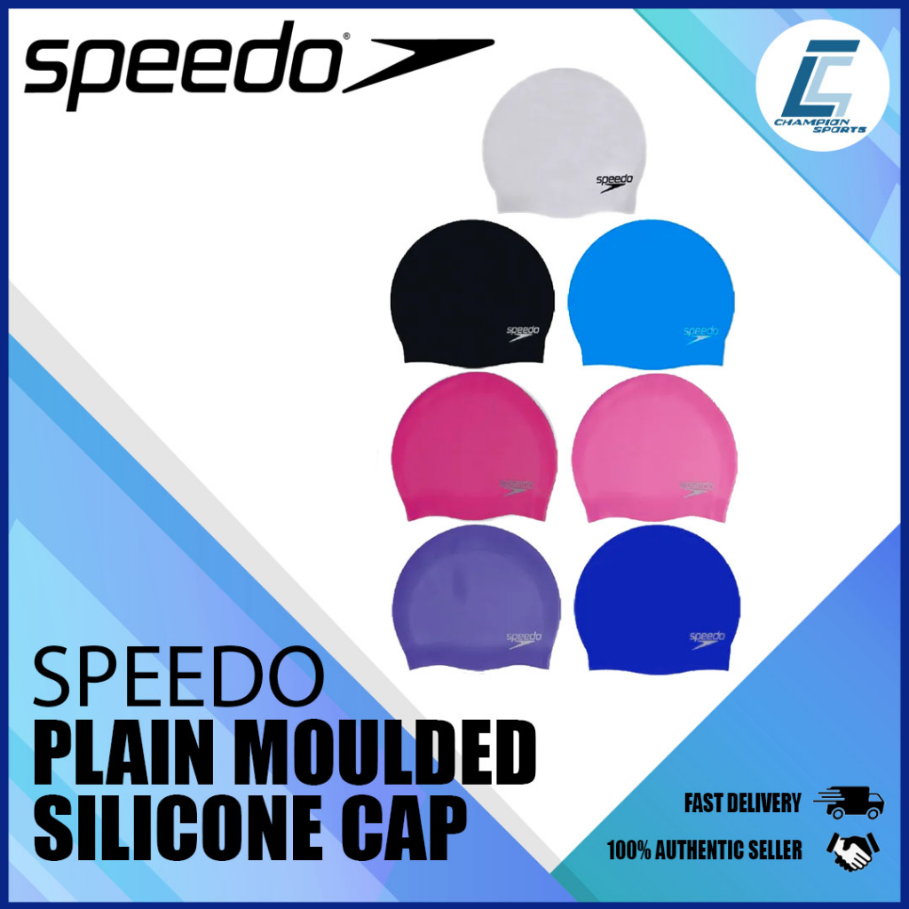 Speedo Adult's Plain Moulded Silicon Swimming Cap (8-70984) | Shopee ...
