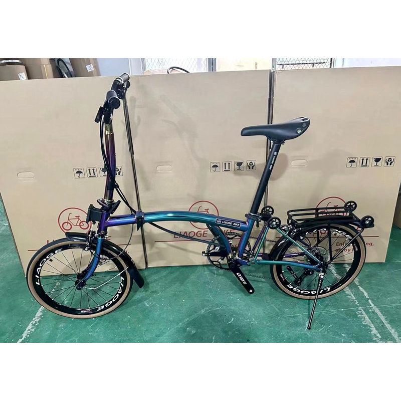 Liaoge888 trifold bike LATEST version 20 inch wheels 9speed compact ...