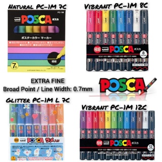 Uni Posca Paint Marker Pen, Medium Point, Set of 7 Natural Color (pc-5m 7C)