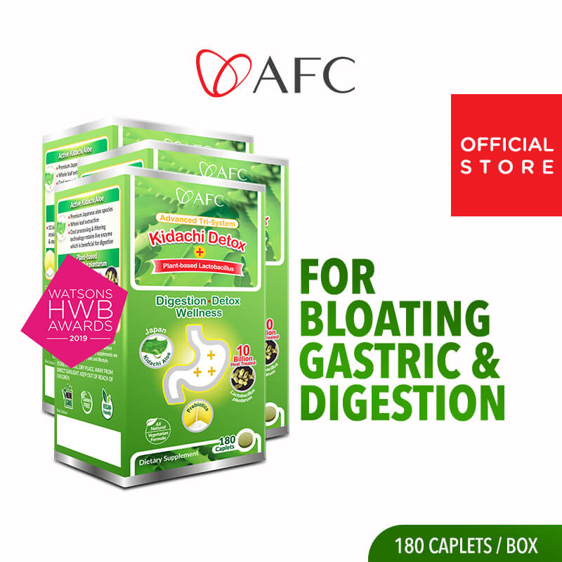 [3 Boxes] AFC Kidachi Detox Digestion & Detox Cleanse for Bloating
