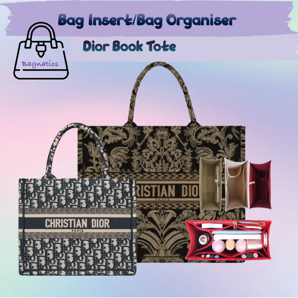 Dior book best sale tote bag insert