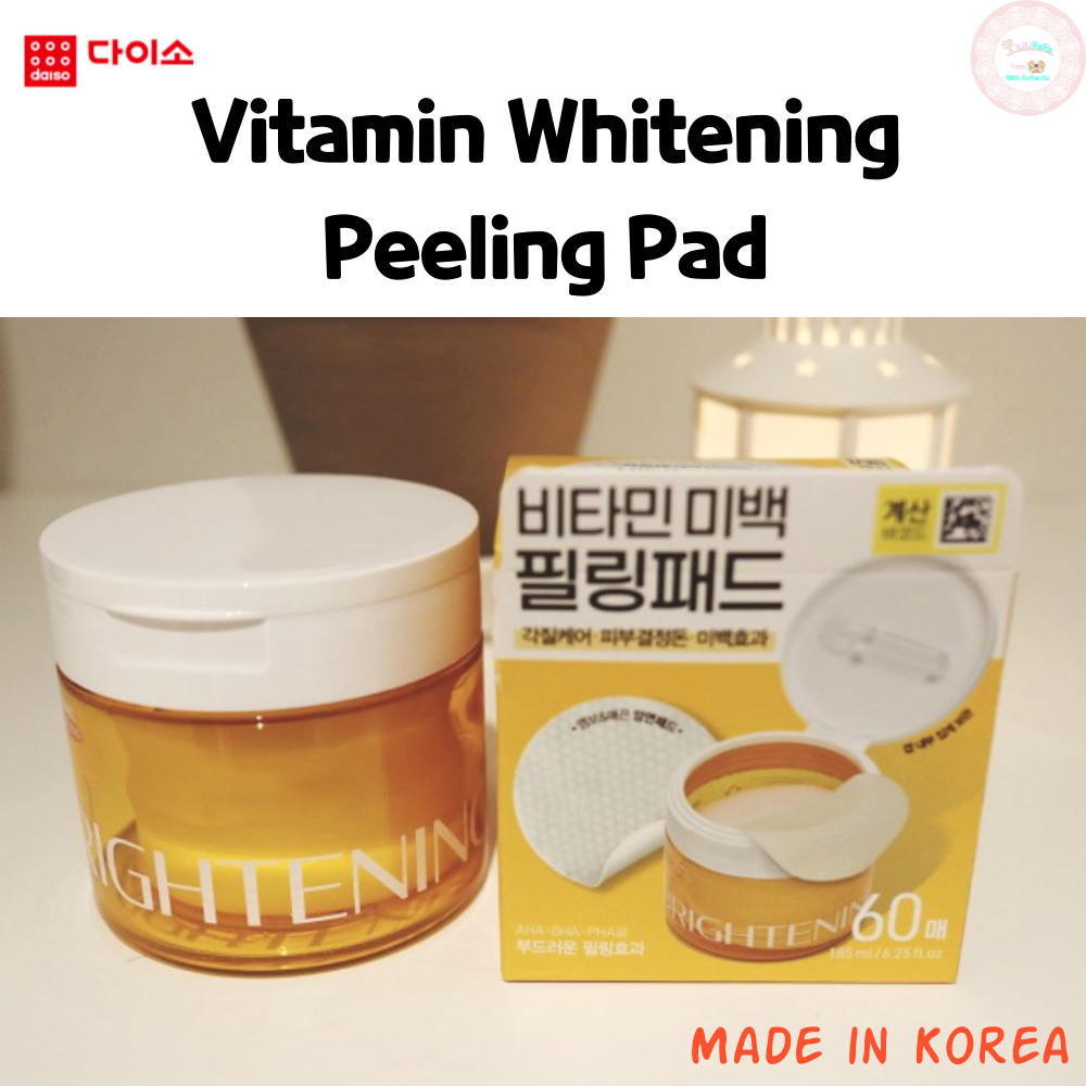 Daiso Korea Vitamin Whitening Peeling Pad Keratin Dead Skin Care