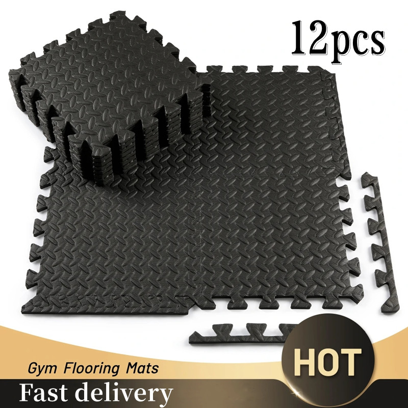 Eva Foam Mat AntiSlip Mat 12Pcs Home Rug Gym Puzzle Exercise Floor Mat