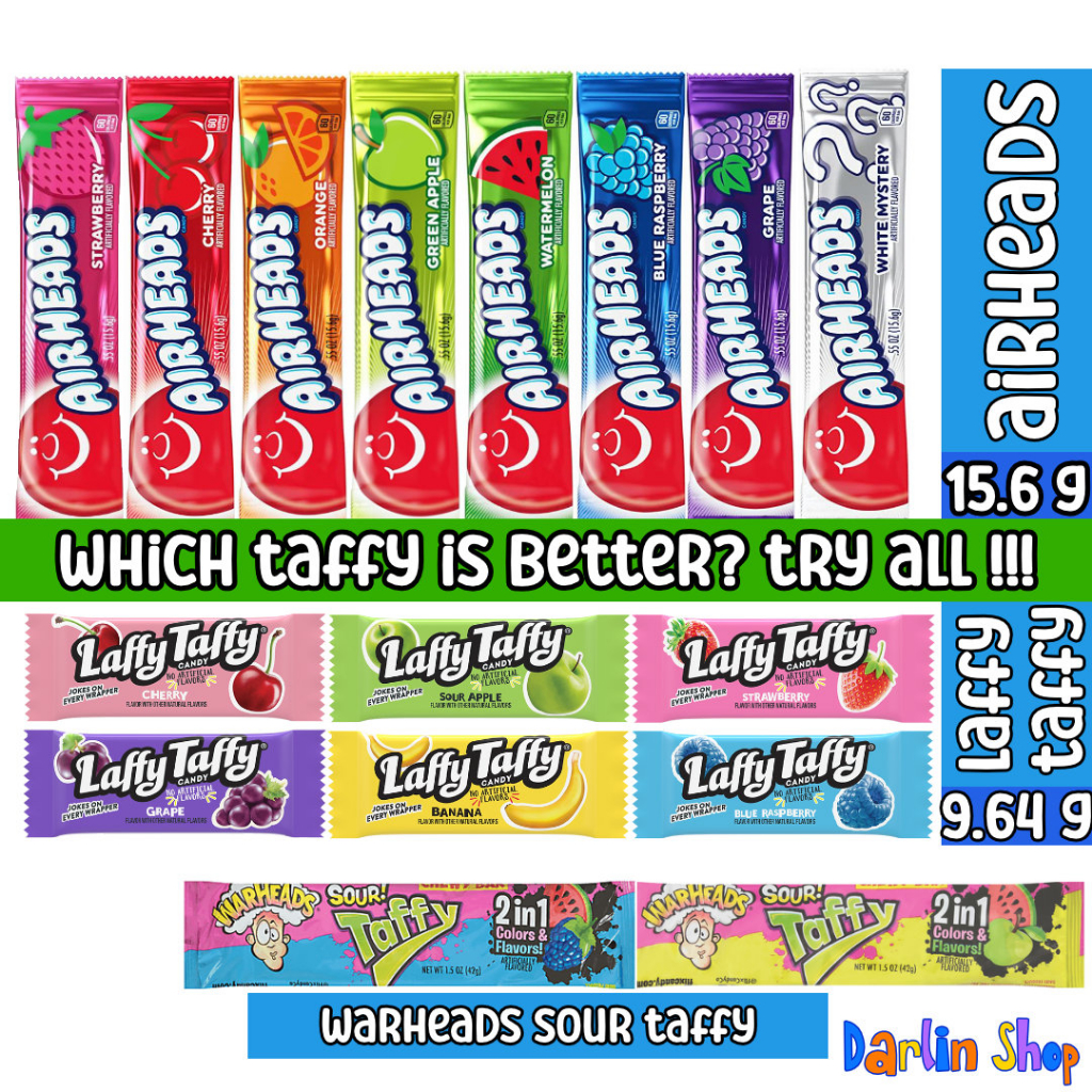 AIRHEADS Candy & Laffy Taffy & Warheads Sour Taffy (CHEAPEST ...